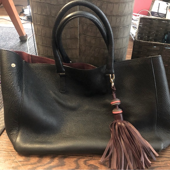 Alberta Di Canio Handbags - Albert di Canio Black Leather Tote Bag